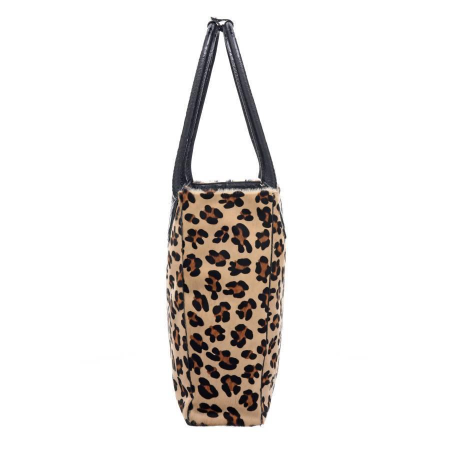 NEW Leopard Leather Day Tote Bag