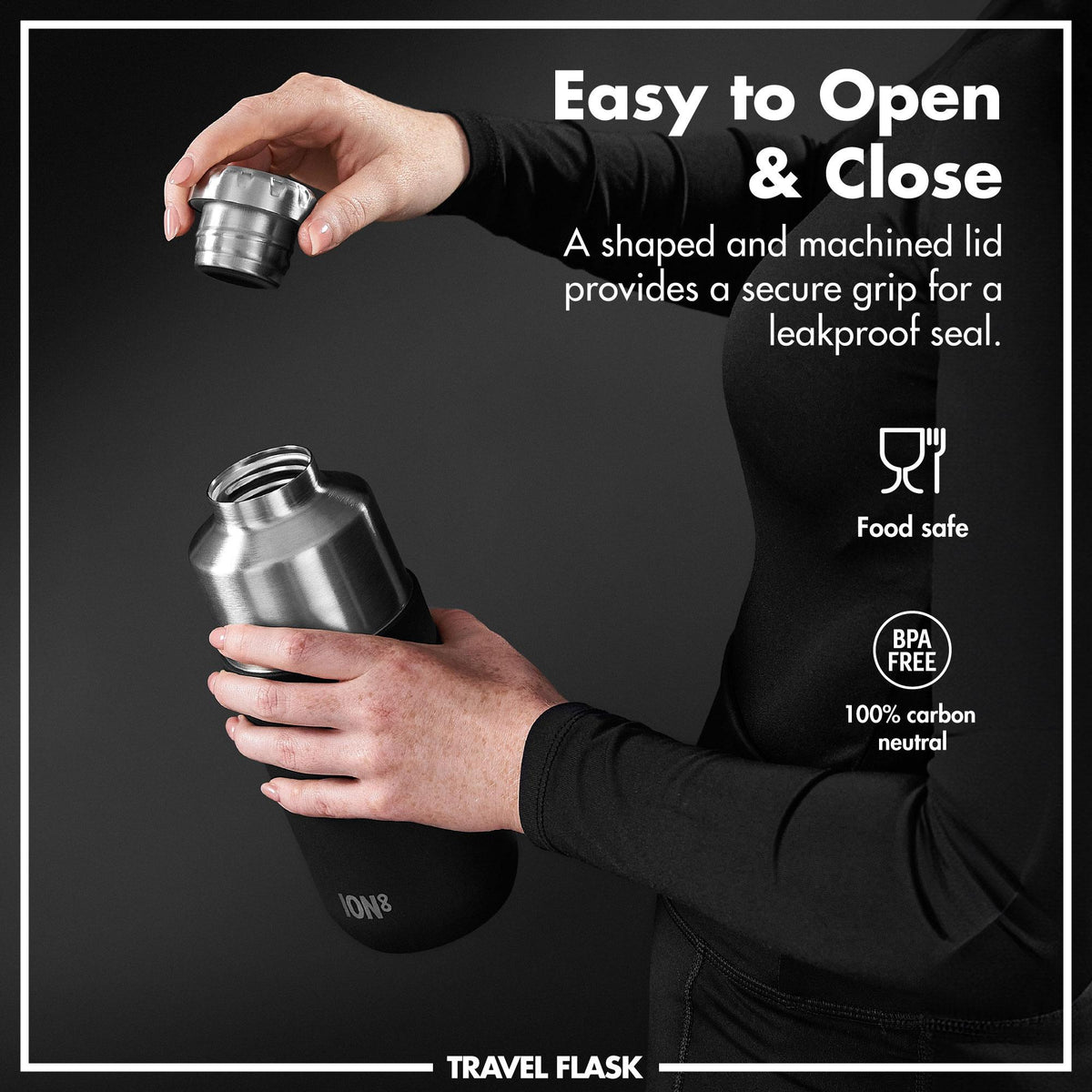 Luma Vacuum Insulated, Flask &amp; Mug, Black, 700ml (24oz)