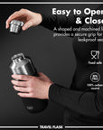Luma Vacuum Insulated, Flask & Mug, Black, 700ml (24oz)