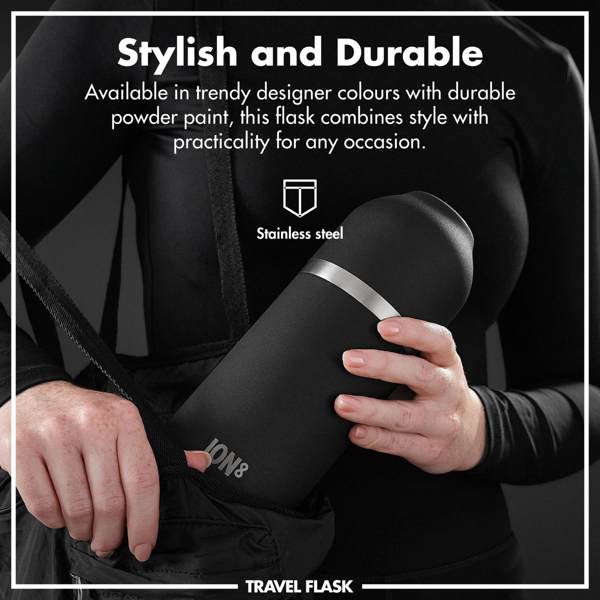 Luma Vacuum Insulated, Flask &amp; Mug, Black, 700ml (24oz)