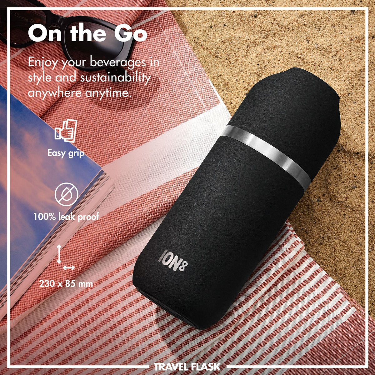 Luma Vacuum Insulated, Flask &amp; Mug, Black, 700ml (24oz)
