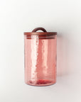 Hammered Glass Canisters with Wood Lid