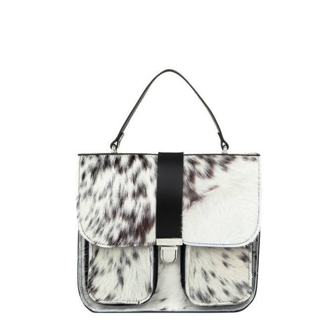 Ivory Hair On Hide Leather top Handle Bag - Brix and Bailey® - Contemporary Bag, Watch and Accessory Brand