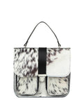 Ivory Hair On Hide Leather top Handle Bag - Brix and Bailey® - Contemporary Bag, Watch and Accessory Brand