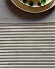 Blue Striped Recycled Fabric Table Runner