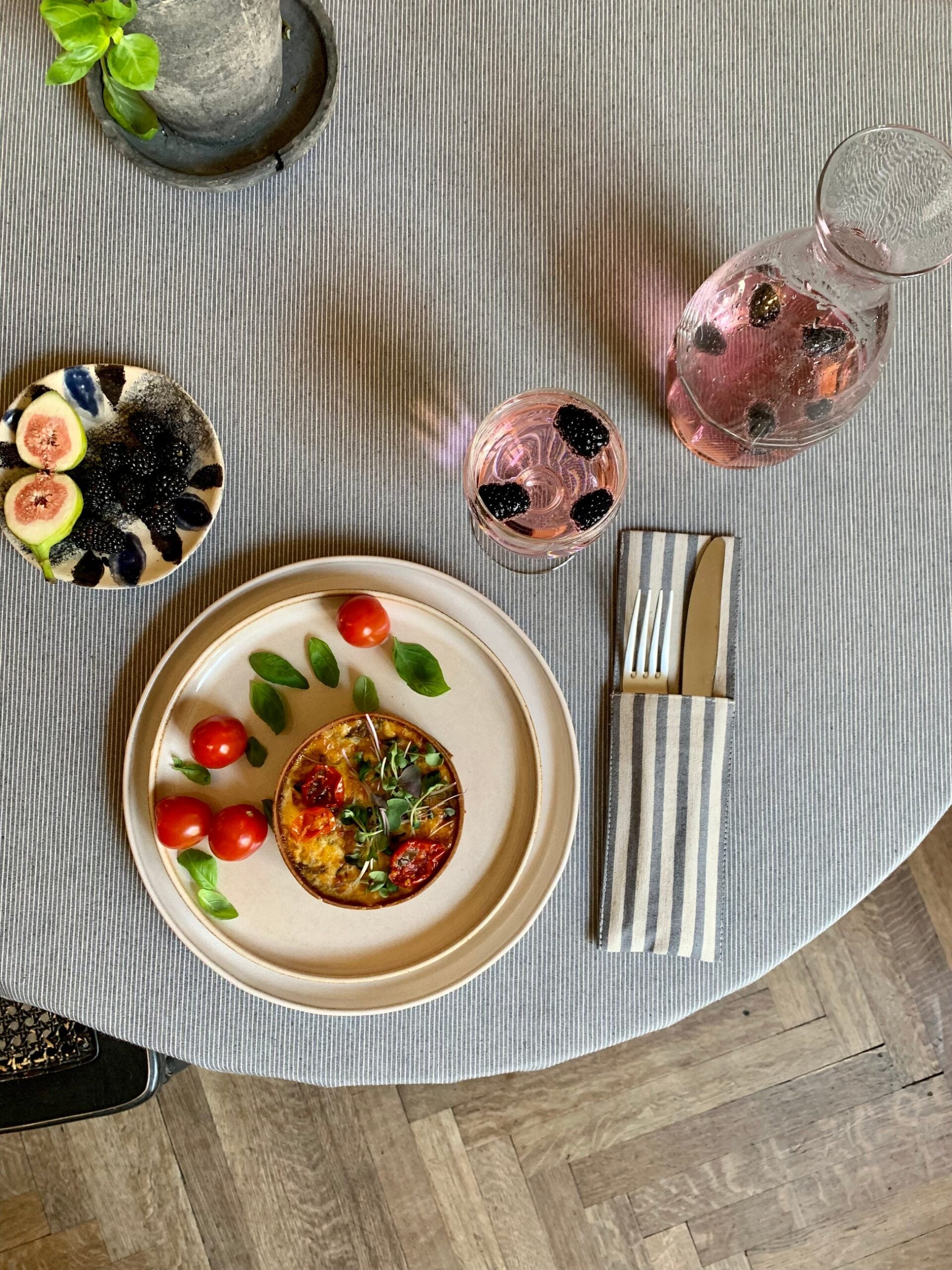 Round Tablecloth in Recycled Fabric Nord 2 Design