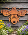 Large Rusty Metal Bee Garden Decoration