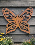 Large Rusty Metal Butterfly Garden Decoration