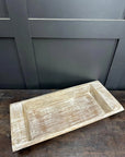 Rustic Wooden Serving Bowl / Fruit Bread Antipasti Cheese Board Tray