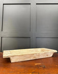 Rustic Wooden Serving Bowl / Fruit Bread Antipasti Cheese Board Tray