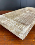 Rustic Wooden Serving Bowl / Fruit Bread Antipasti Cheese Board Tray