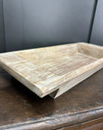 Rustic Wooden Serving Bowl / Fruit Bread Antipasti Cheese Board Tray