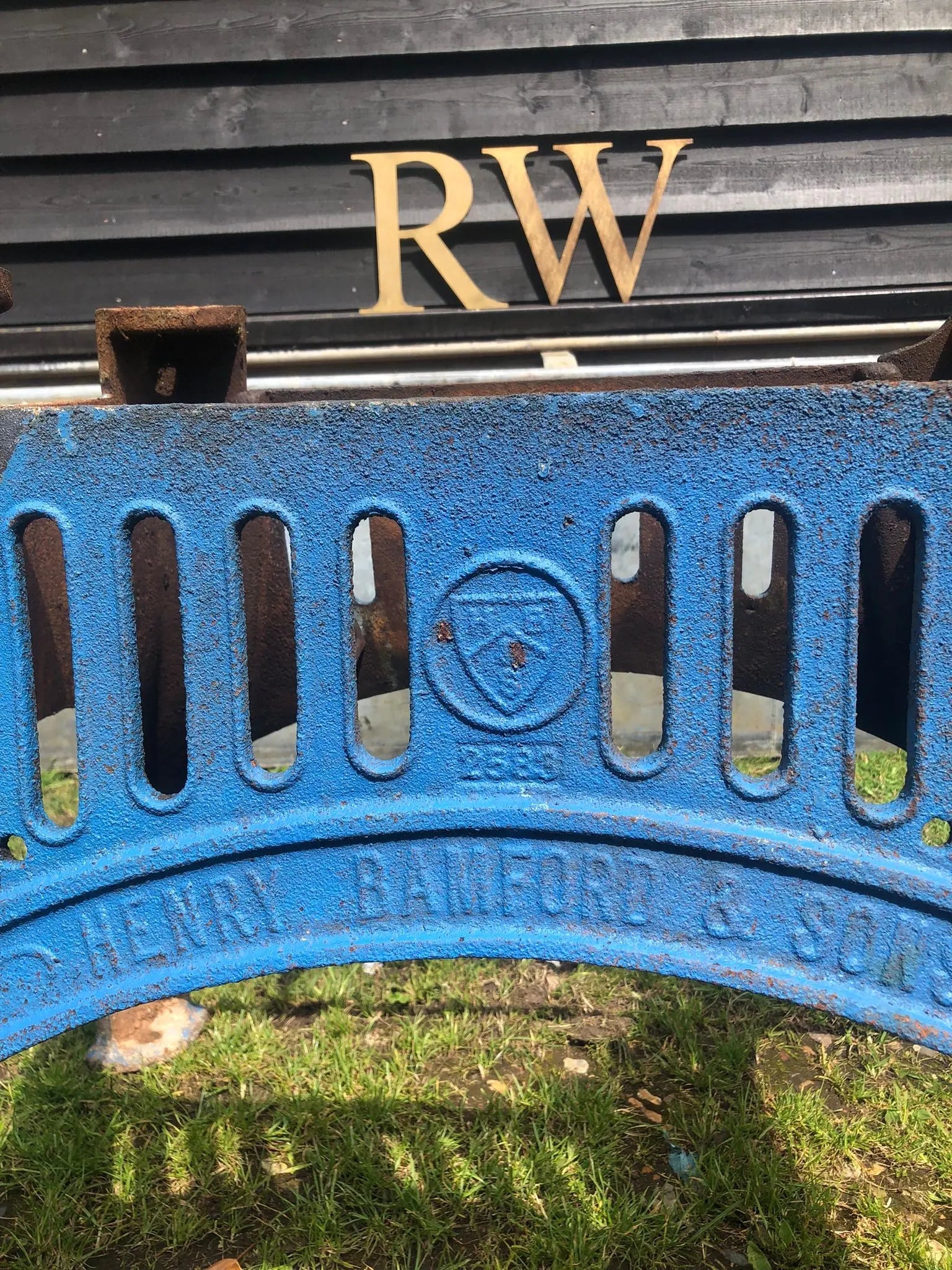 Cast Iron Industrial Henry Bamford  And Sons Table Base Reclaimed Original.