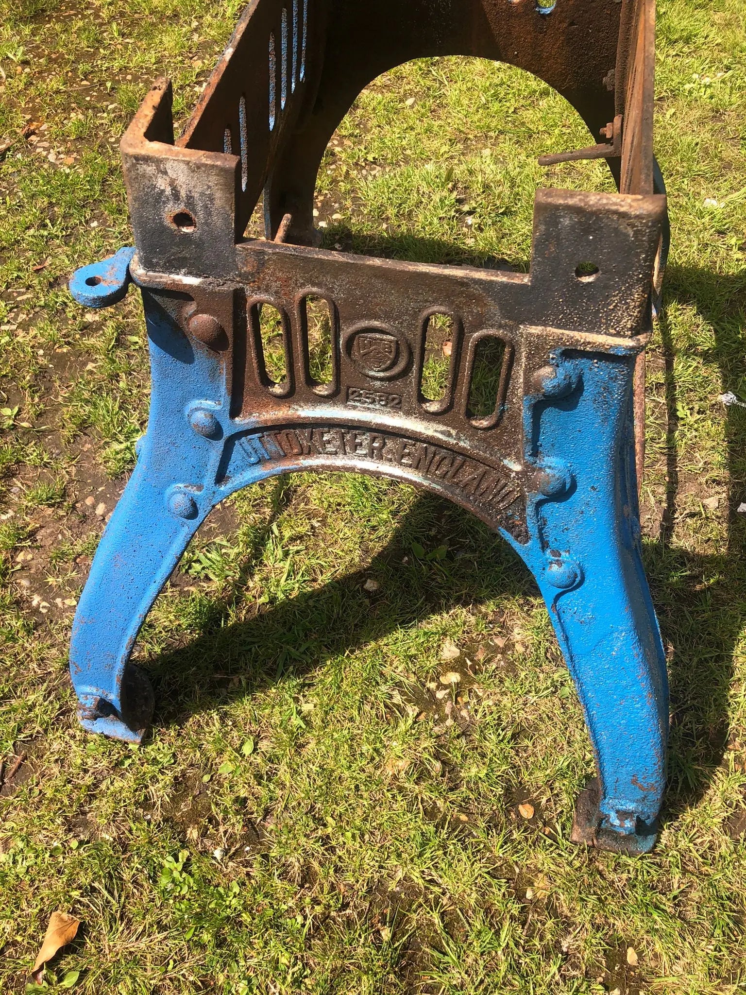 Cast Iron Industrial Henry Bamford  And Sons Table Base Reclaimed Original.