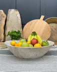 Vintage Bleached Wooden Serving Bowl / Fruit Bread Antipasti Cheese Board Tray