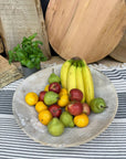 Vintage Bleached Wooden Serving Bowl / Fruit Bread Antipasti Cheese Board Tray