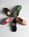Handmade Moroccan Leather Babouche Slippers | Rose