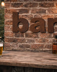 BAR Metal Letters Sign