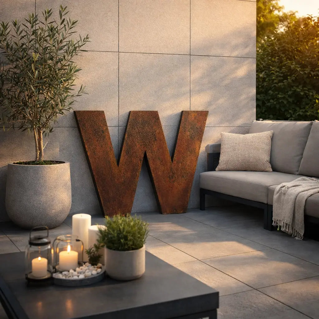 Large 70cm Rusty Metal Letters – XL Industrial Alphabet for Weddings, Home Decor &amp; Shop Signs House Numbers