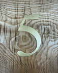 Distressed Gold 5" or 12" Classic Metal Letters, A-Z, 0-9