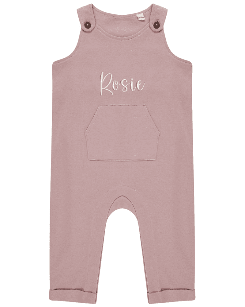 Premium 100% Cotton Pink Childrens Dungarees, Stylish and Durable Playwear for Kids by Flossie & George at brixbailey.com
