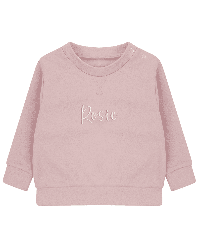 Pink Sustainable Sweatshirt for Kids - Eco-Friendly, Soft Fleece, Regenerated Cotton, Oeko-Tex Certified by Flossie & George at brixbailey.com