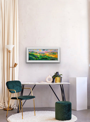 Limited edition panoramic giclee print, signed by artist, collectible Box Valley Bybrook landscape art, premium Hahnemühle cotton rag paper by Michael Sutherland Art at brixbailey.com