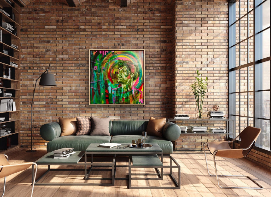 Premium limited edition signed giclee print Green God, 1 of 50, high-quality Hahnemuhle cotton rag paper, unframed art by Michael Sutherland Art at brixbailey.com