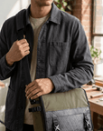 Nomad Voyager Recycled Rubber & Army Canvas Vegan Messenger Bag