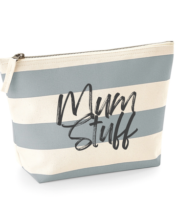 Premium Nautical Stripe Canvas Accessory Bag for Beach and Multi-Purpose Use by Flossie & George at brixbailey.com