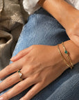 Iris Five Gemstones Ring Labradorite, Amethyst, Moonstone, Green Onyx & Amethyst