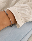 Milos Mixed Gemstone Beaded Bracelet  Black Onyx, Smoky Quartz & Labradorite