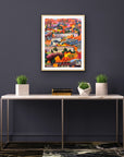 Luxury Kingswood Bath landscape art print, premium giclee reproduction of Michael Sutherland original painting, autumnal cityscape view by Michael Sutherland Art at brixbailey.com