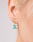 Eos Drop Gemstone Earrings: Labradorite
