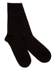 Jet Black Bamboo Socks (Comfort Cuff)