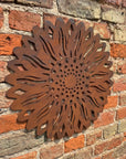 Large Rusty Metal Sunflower Garden Fence Decoration
