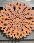 Large Rusty Metal Sunflower Garden Fence Decoration
