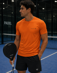 PADEL APEX - Mens Performance T-Shirt - Lightening Orange