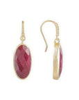 Charis Oval Gemstone Earrings Ruby