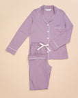 Women's Long Sleeve Pima Cotton Pyjama Set – Pale Purple