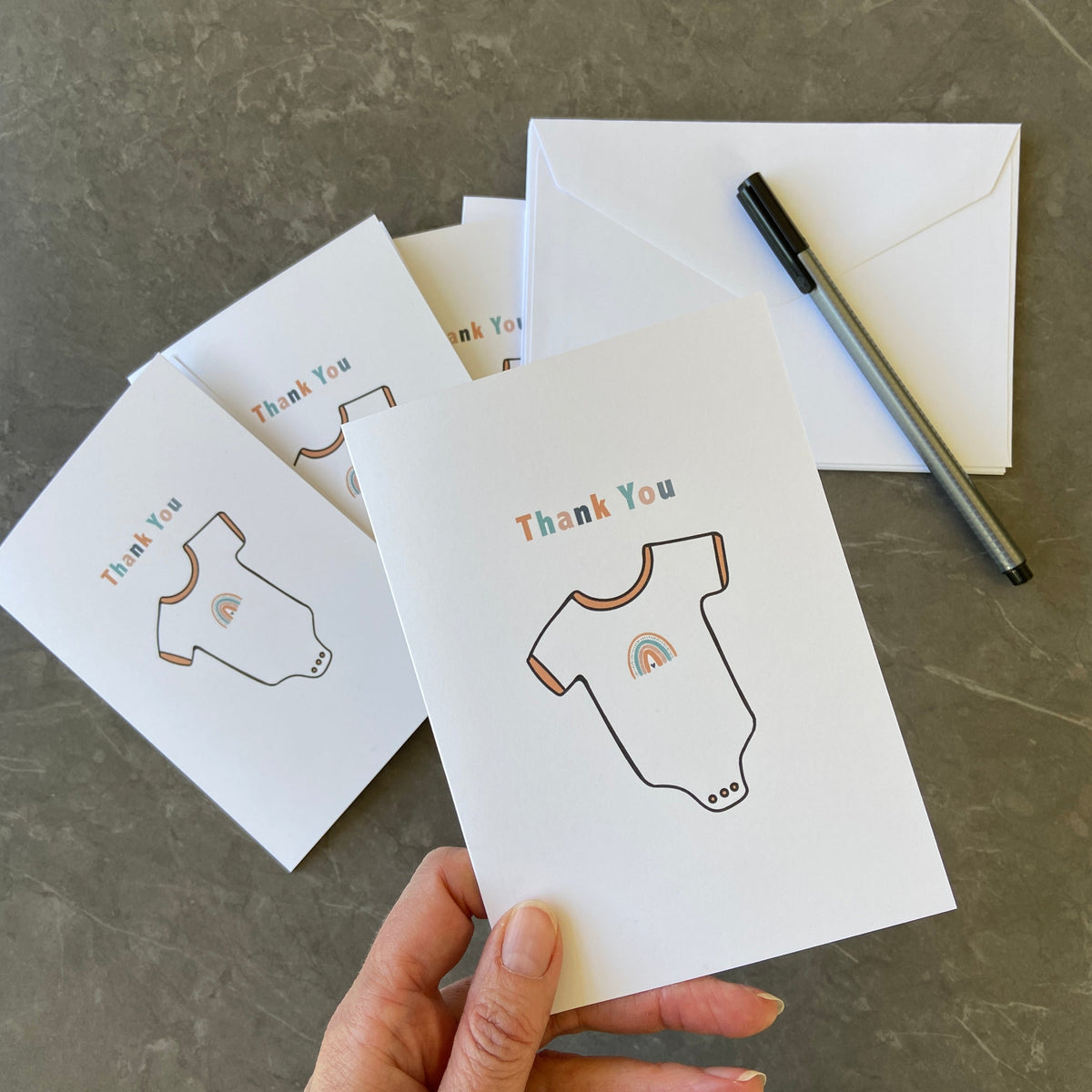 Baby Shower Thank You Note Card Set