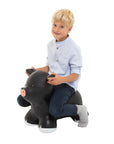 confident black piggy jumpy toy for kids ready for action and fun