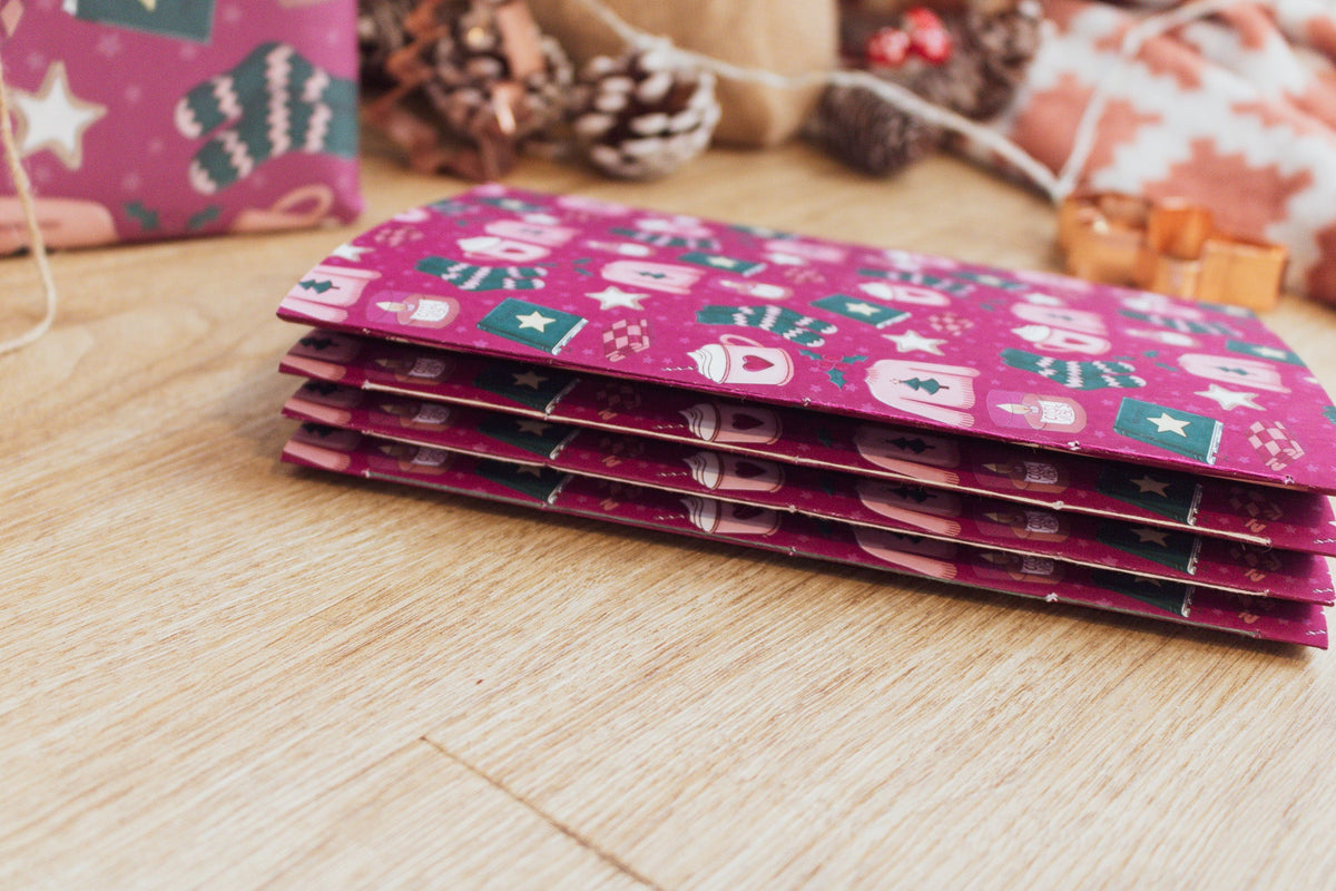 A5 Handmade Notebook with Cosy Winter Design
