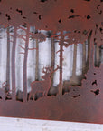 Bandipur Forest Silhouette Metal Garden Wall Art