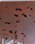 Bandipur Forest Silhouette Metal Garden Wall Art