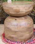 Narmada Swirl Mango Wood Side Table