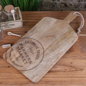 Premium General Store wooden chopping board, luxury mango wood with rustic charm, stylish serving and cutting board by Maravi at brixbailey.com