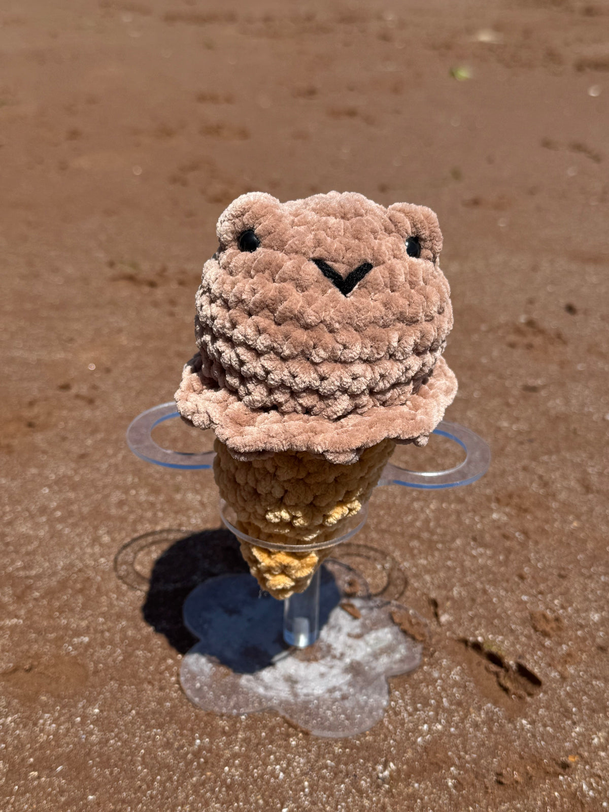 Handmade Frog Ice Cream Plushies – UKCA Tested Soft Toy Cones in Pastel Colours
