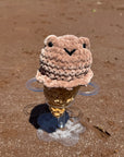 Handmade Frog Ice Cream Plushies – UKCA Tested Soft Toy Cones in Pastel Colours