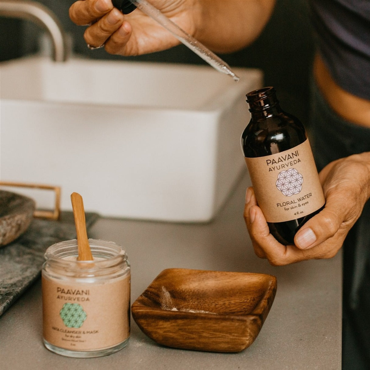 Cleanser &amp; Mask Ritual | Ayurvedic Facial Cleansing Kit-3